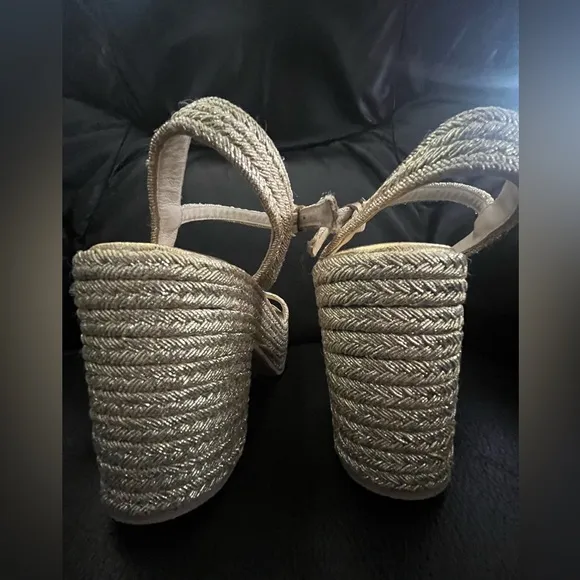 Jeffrey Campbell Asueto raffia platform espadrille EU size 40