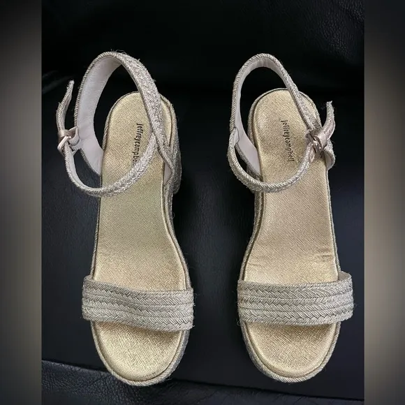 Jeffrey Campbell Asueto raffia platform espadrille EU size 40