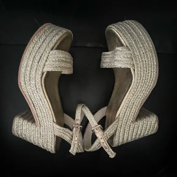 Jeffrey Campbell Asueto raffia platform espadrille EU size 40