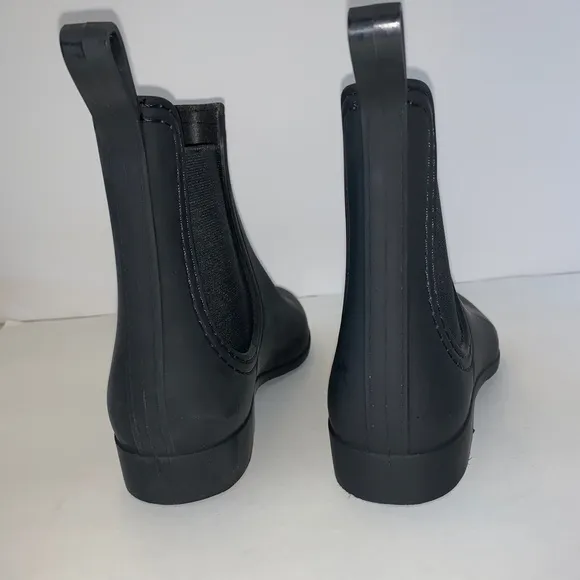 Jeffrey Campbell Black Rubber Rain Boots NWOT 10 B16/15