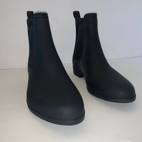 Jeffrey Campbell Black Rubber Rain Boots NWOT 10 B16/15
