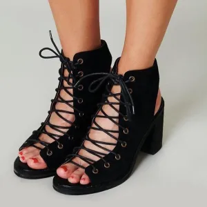 Jeffrey Campbell free people suede lace up black shoes