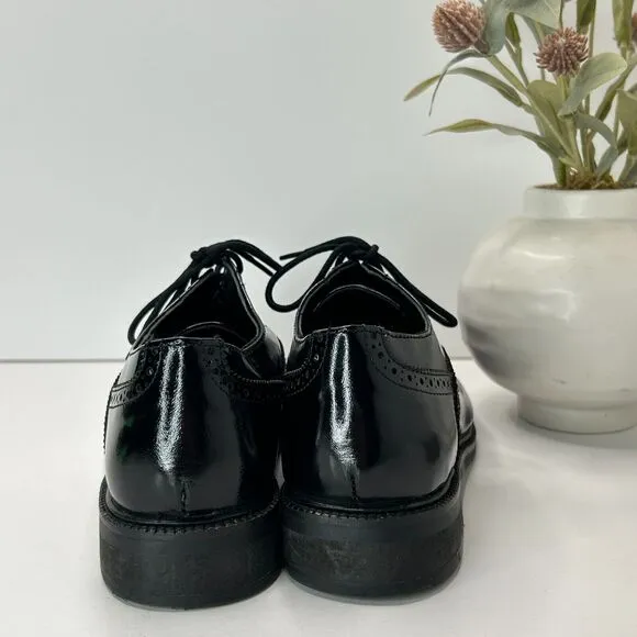 Jeffrey Campbell Moyra Patent Leather Wingtip Oxford Black Women's 7.5 Tried On