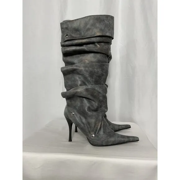 Jeffrey Campbell 'Origami' Grey Boots Size 6.5