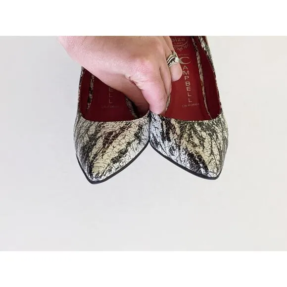 Jeffrey Campbell Theodora Pump Sz 8 Black White Splattered Ibiza Last Handmade