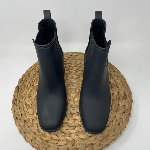 JEFFREY CAMPELL Heeled Chelsea Rubber Boots Size 8