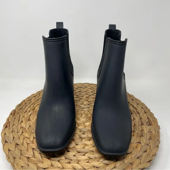 JEFFREY CAMPELL Heeled Chelsea Rubber Boots Size 8