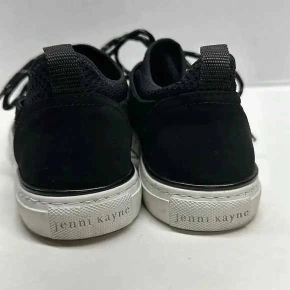 Jenni Kayne Sneaker Trainer Shoes Suede Lace Up Black White Size EU 38 US 8