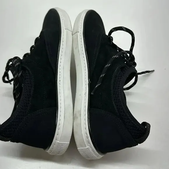 Jenni Kayne Sneaker Trainer Shoes Suede Lace Up Black White Size EU 38 US 8