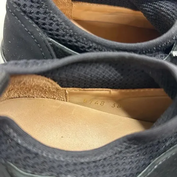 Jenni Kayne Sneaker Trainer Shoes Suede Lace Up Black White Size EU 38 US 8