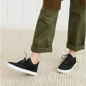 Jenni Kayne Sneaker Trainer Shoes Suede Lace Up Black White Size EU 38 US 8