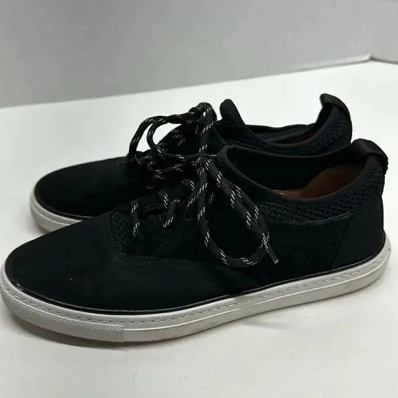 Jenni Kayne Sneaker Trainer Shoes Suede Lace Up Black White Size EU 38 US 8