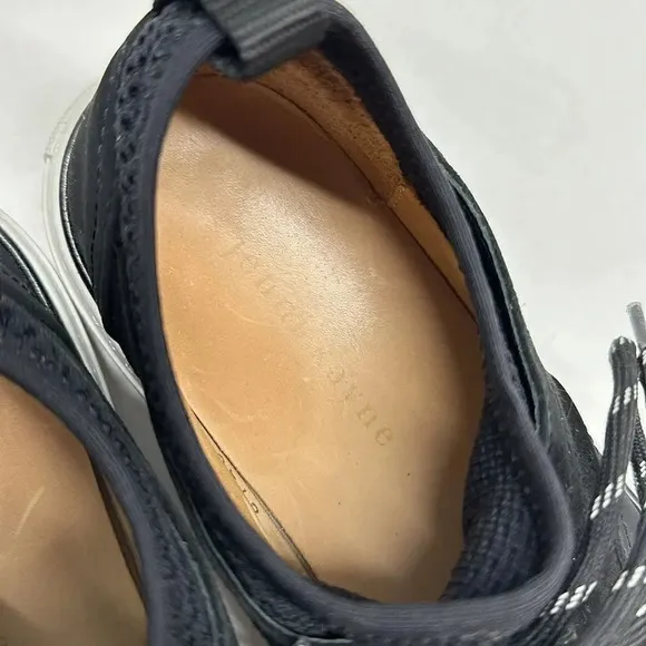 Jenni Kayne Sneaker Trainer Shoes Suede Lace Up Black White Size EU 38 US 8