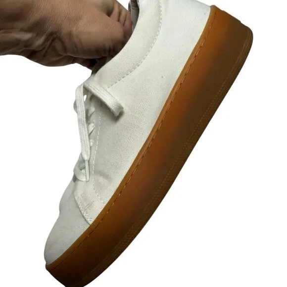 Jenni Kayne White Canvas Skater Sneakers Sz. 37 (US 7)