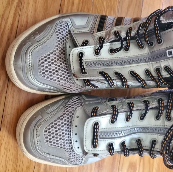 Jeremy Scott Adidas Gray Winged Sneakers Mens Sz 9 Vintage.
