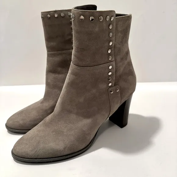 Jimmy Choo Harlow Embellished Suede Ankle Boots- Size 38