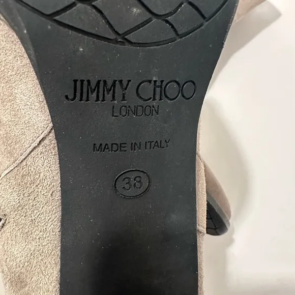 Jimmy Choo Harlow Embellished Suede Ankle Boots- Size 38
