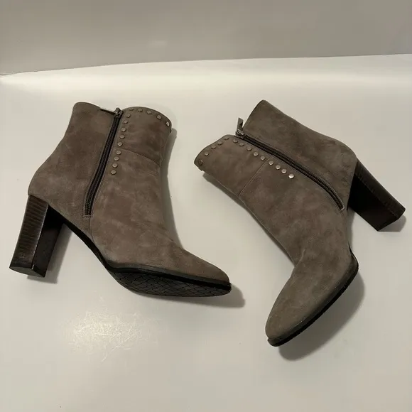 Jimmy Choo Harlow Embellished Suede Ankle Boots- Size 38