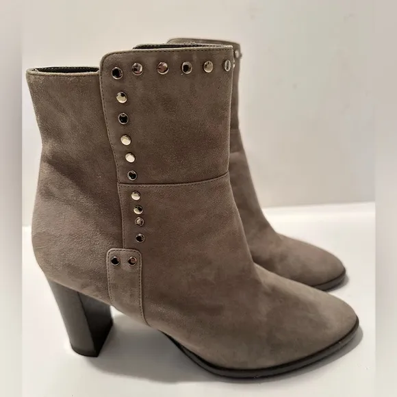 Jimmy Choo Harlow Embellished Suede Ankle Boots- Size 38