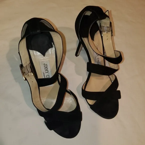 Jimmy Choo Suede black Lottie heals Shoes