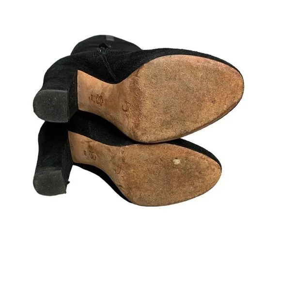 Joan and David Sterla Black Suede Knee High Boots | Size 8