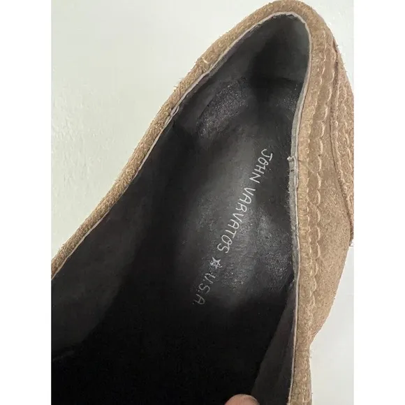 John Varvartos Light Brown Suede Oxford Shoes Me S Size 10.5