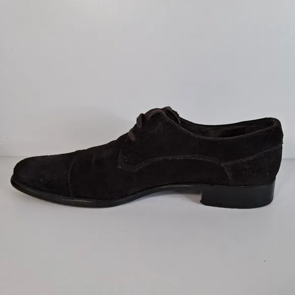 JOHN VARVATOS Brown Suede Lace Up Oxford Shoes Size 11M