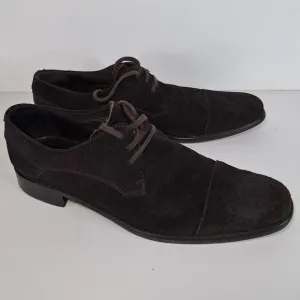 JOHN VARVATOS Brown Suede Lace Up Oxford Shoes Size 11M
