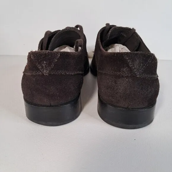 JOHN VARVATOS Brown Suede Lace Up Oxford Shoes Size 11M