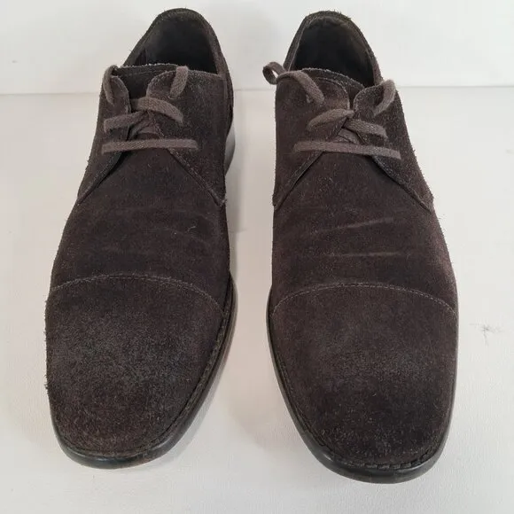JOHN VARVATOS Brown Suede Lace Up Oxford Shoes Size 11M