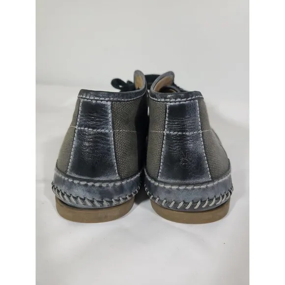 John Varvatos Gray Lace Up Hipster Chukka Ankle Rubber Sole Size 9.5 Ankle Boots