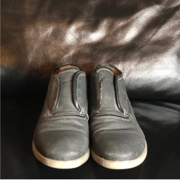 JOHN VARVATOS Sz 10 “DYLAN” Waxed canvas, laceless boot/shoes