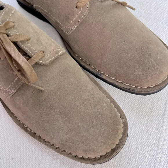 John Varvatos Taupe Suede Oxford Shoes Size 11.5