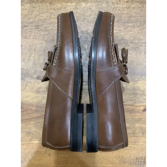 Johnson &amp; Murphy Men’s Brown Slip Ons Tassel Loafers Leather 8.5 M EUC