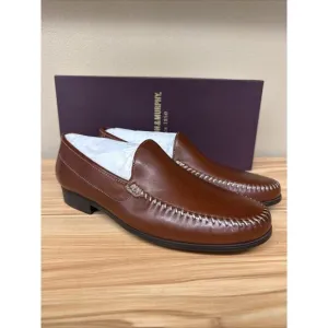 Johnson Murphy Men’s Whipstitch Venetian Leather Shoes Size 8