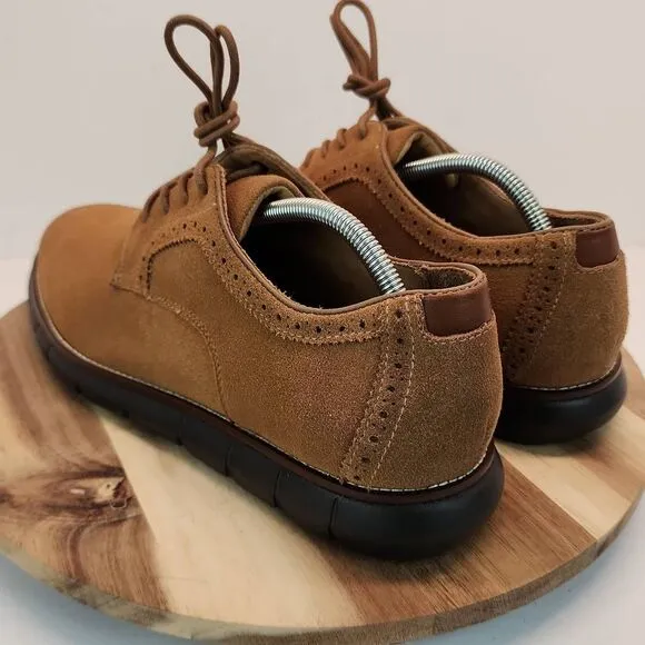 Johnston &amp; Murphy 20-2830 Mens Holden Oxfords Shoes Sheepskin Suede 10.5 M