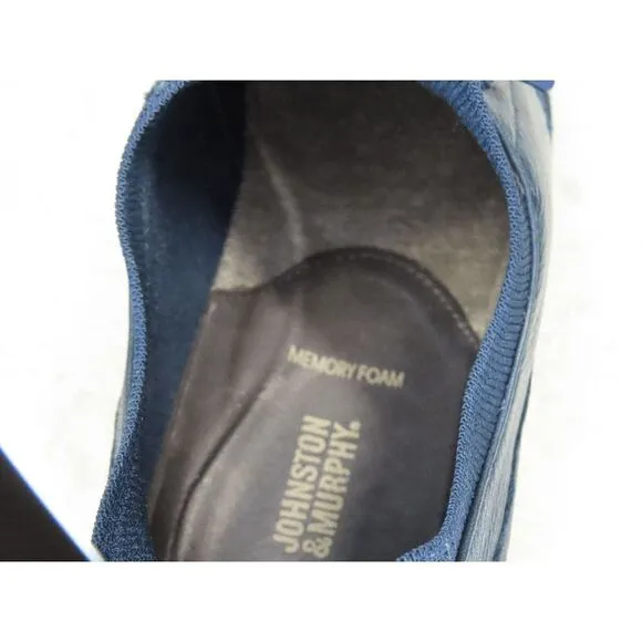 Johnston &amp; Murphy Farley Plain Toe Derby Shoes- Navy Mesh Size 12