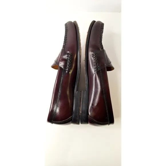 Johnston &amp; Murphy Hayes Penny Loafer Shoes Men's Size 9M Burgundy Moccasin Work