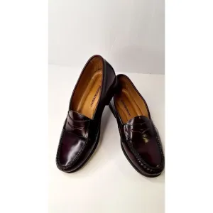 Johnston &amp; Murphy Hayes Penny Loafer Shoes Men's Size 9M Burgundy Moccasin Work