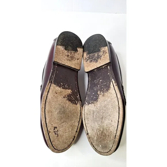 Johnston &amp; Murphy Hayes Penny Loafer Shoes Men's Size 9M Burgundy Moccasin Work