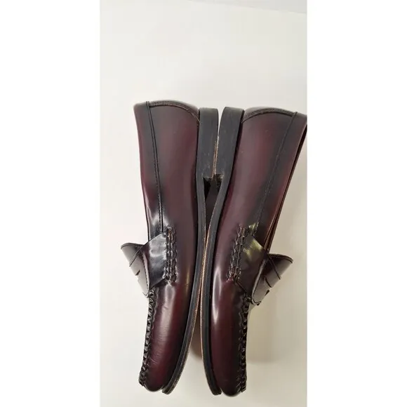Johnston &amp; Murphy Hayes Penny Loafer Shoes Men's Size 9M Burgundy Moccasin Work