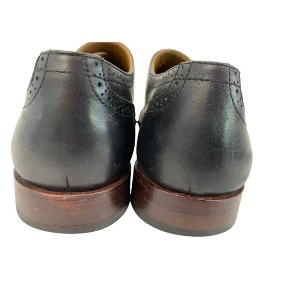 Johnston &amp; Murphy Mens 9.5M Black Leather Double Monk Strap Shoes 7975
