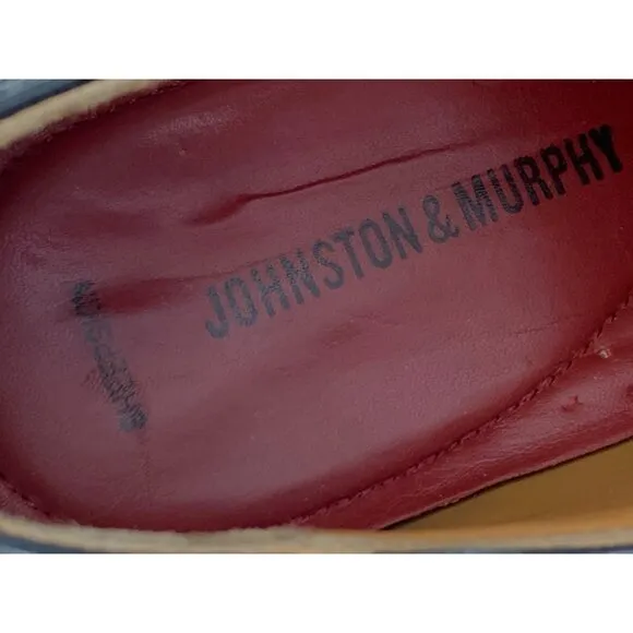 Johnston &amp; Murphy Mens 9.5M Black Leather Double Monk Strap Shoes 7975