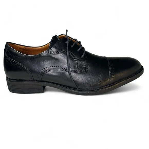 Johnston &amp; Murphy Men's Hawthorn Cap Toe Dress Shoes Black 10.5 NWOB