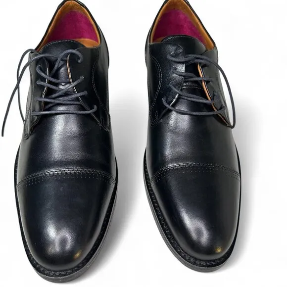 Johnston &amp; Murphy Men's Hawthorn Cap Toe Dress Shoes Black 10.5 NWOB