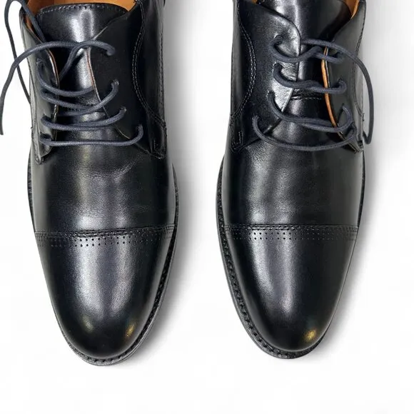 Johnston &amp; Murphy Men's Hawthorn Cap Toe Dress Shoes Black 10.5 NWOB