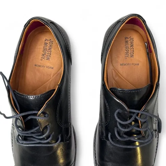 Johnston &amp; Murphy Men's Hawthorn Cap Toe Dress Shoes Black 10.5 NWOB