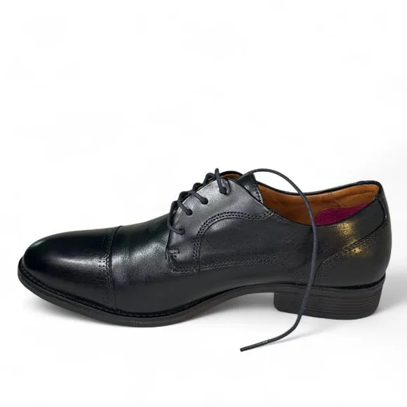 Johnston &amp; Murphy Men's Hawthorn Cap Toe Dress Shoes Black 10.5 NWOB