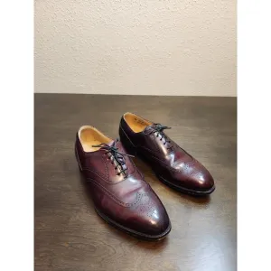 JOHNSTON &amp; MURPHY Men's Leather Ombré Wingtip Burgundy Dress Shoes Size 8.5
