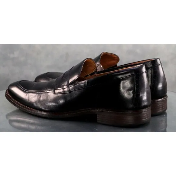 Johnston &amp; Murphy Men's Penny Loafers Dress Shoes Size 10 Leather Black 15-3227